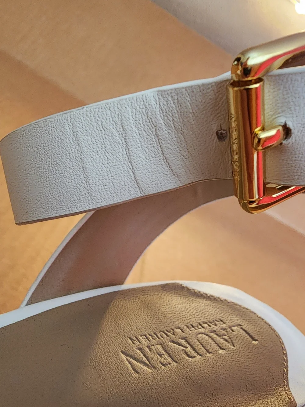 Lauren Ralph Lauren Hilarie Ankle-Strap Espadrille Platform Wedge Sandal Sz 8